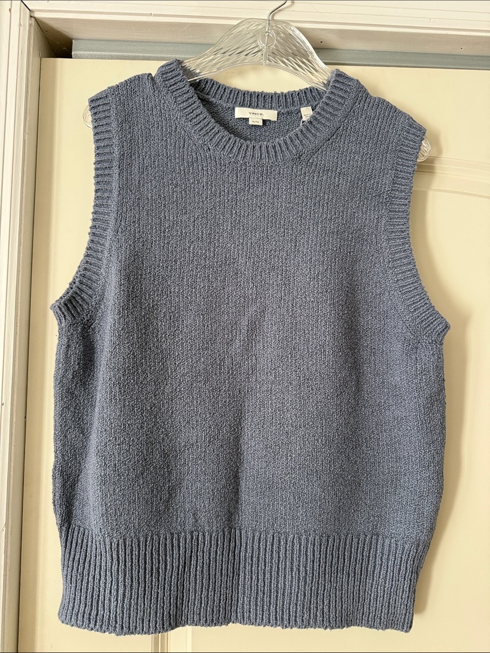 Vince Blue Knit Sleeveless Tank Sweater XL